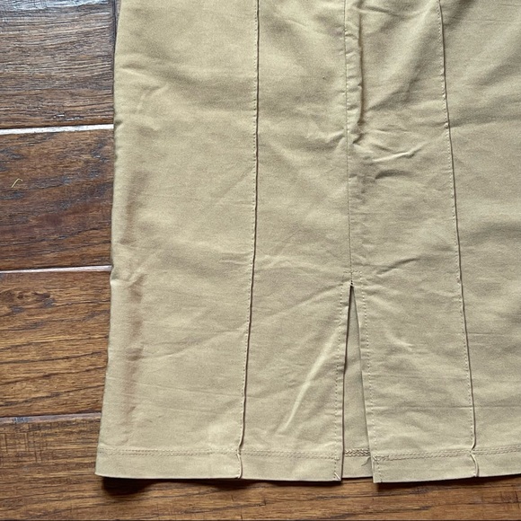 Vintage Krizia D tan midi pencil skirt size medium - Picture 3 of 13
